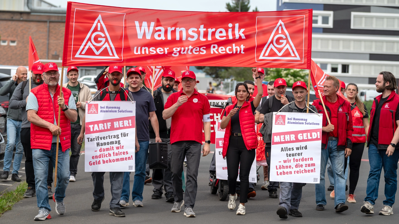 Warnstreik bei Hanomag in Kassel