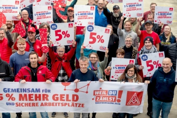 Wir kämpfen für 5% und sichere Arbeitsplätze